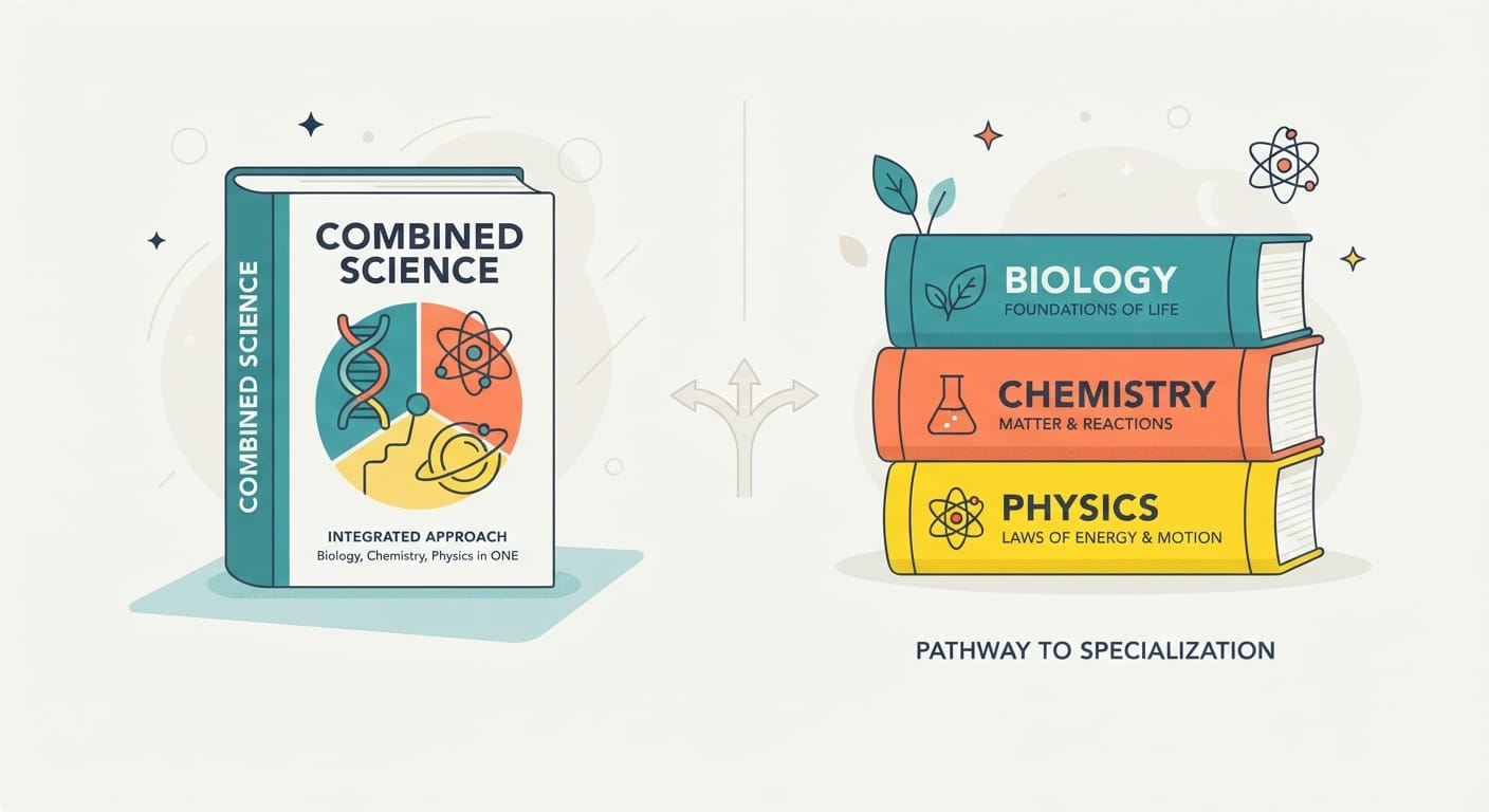 Side-by-side comparison of Combined Science versus Separate Sciences